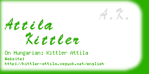 attila kittler business card